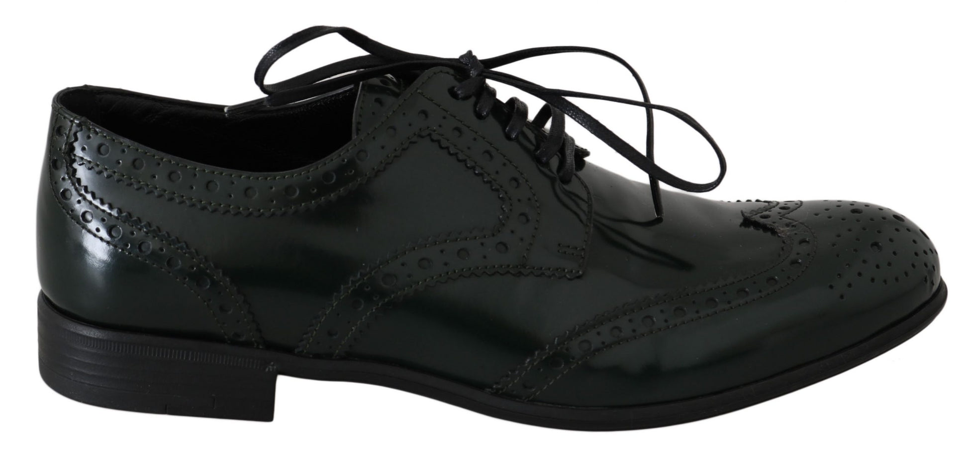 Dolce & Gabbana Élégantes Richelieus Vertes Oxford Ballerines