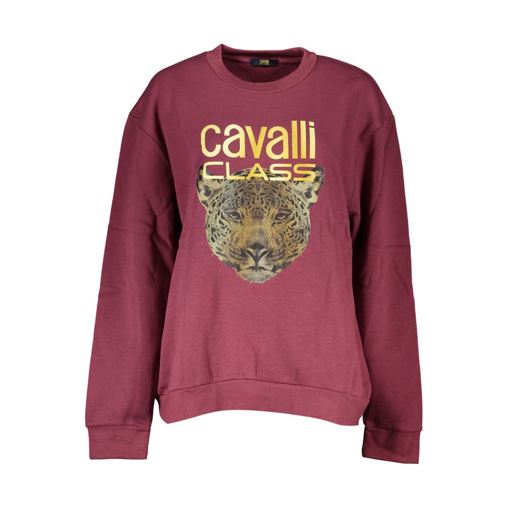 Pull en coton violet Cavalli Class