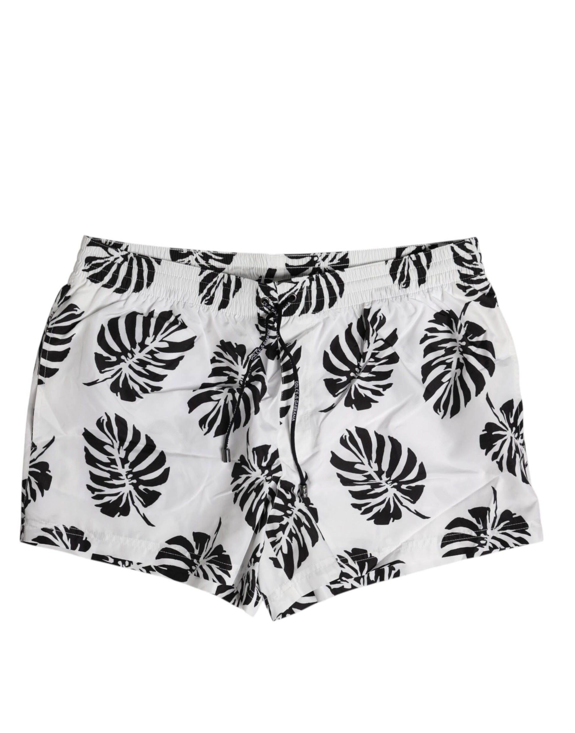 Maillots de bain Dolce & Gabbana, short de plage imprimé blanc et noir