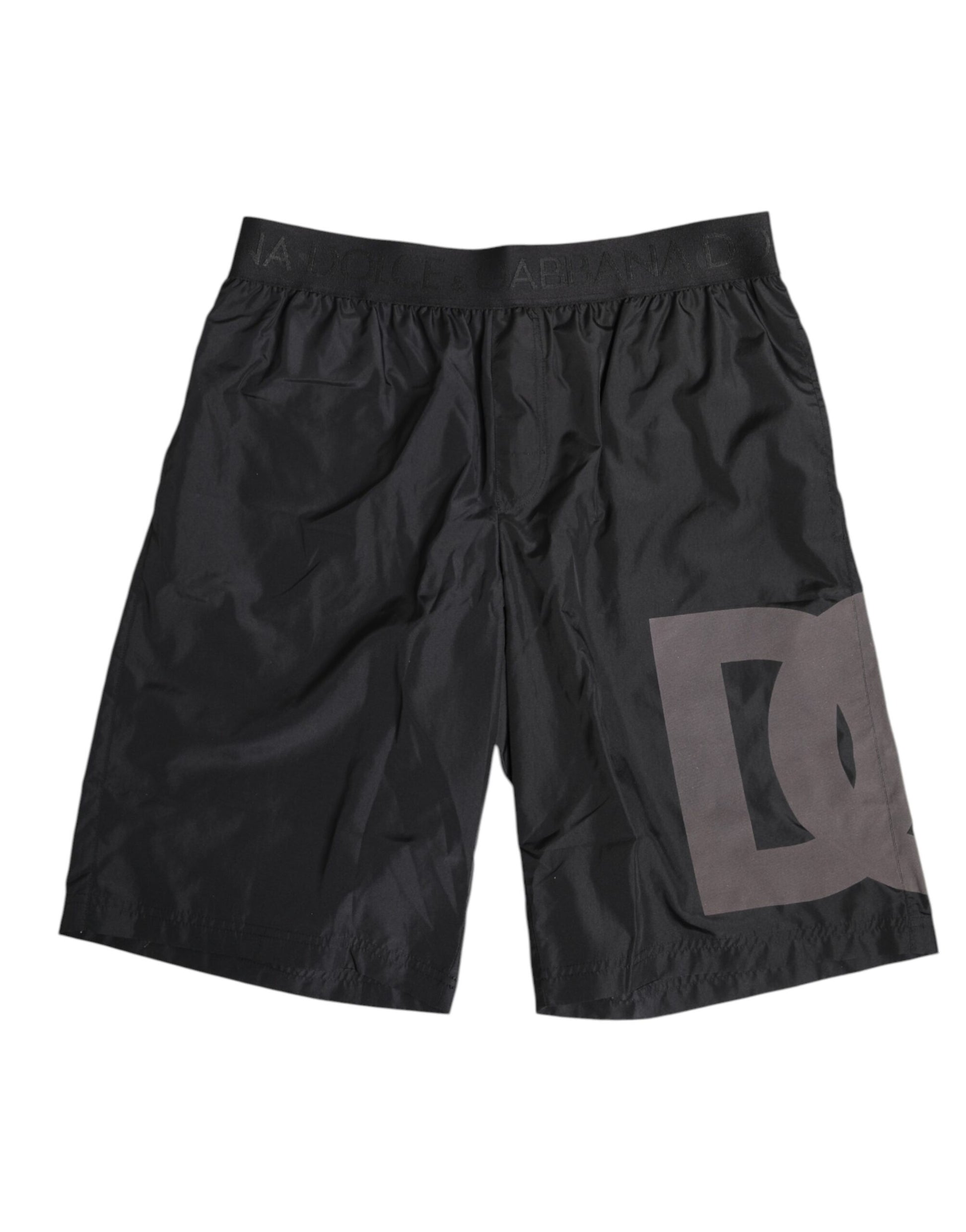 Maillot de bain Dolce & Gabbana noir avec logo imprimé pour homme