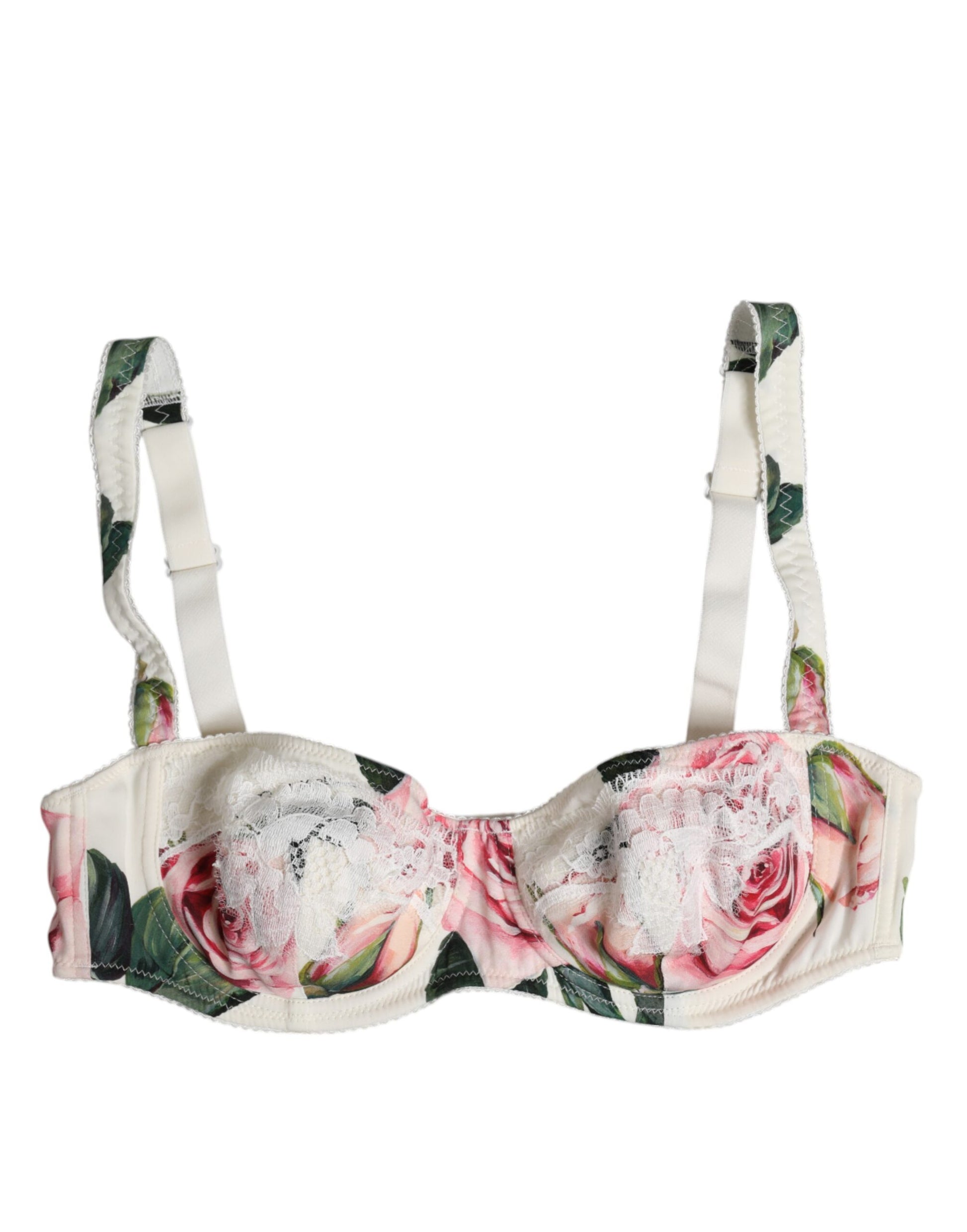 Soutien-gorge balconnet à armatures Dolce & Gabbana à fleurs blanches