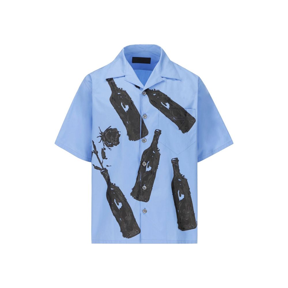 Chemise en coton imprimé Prada