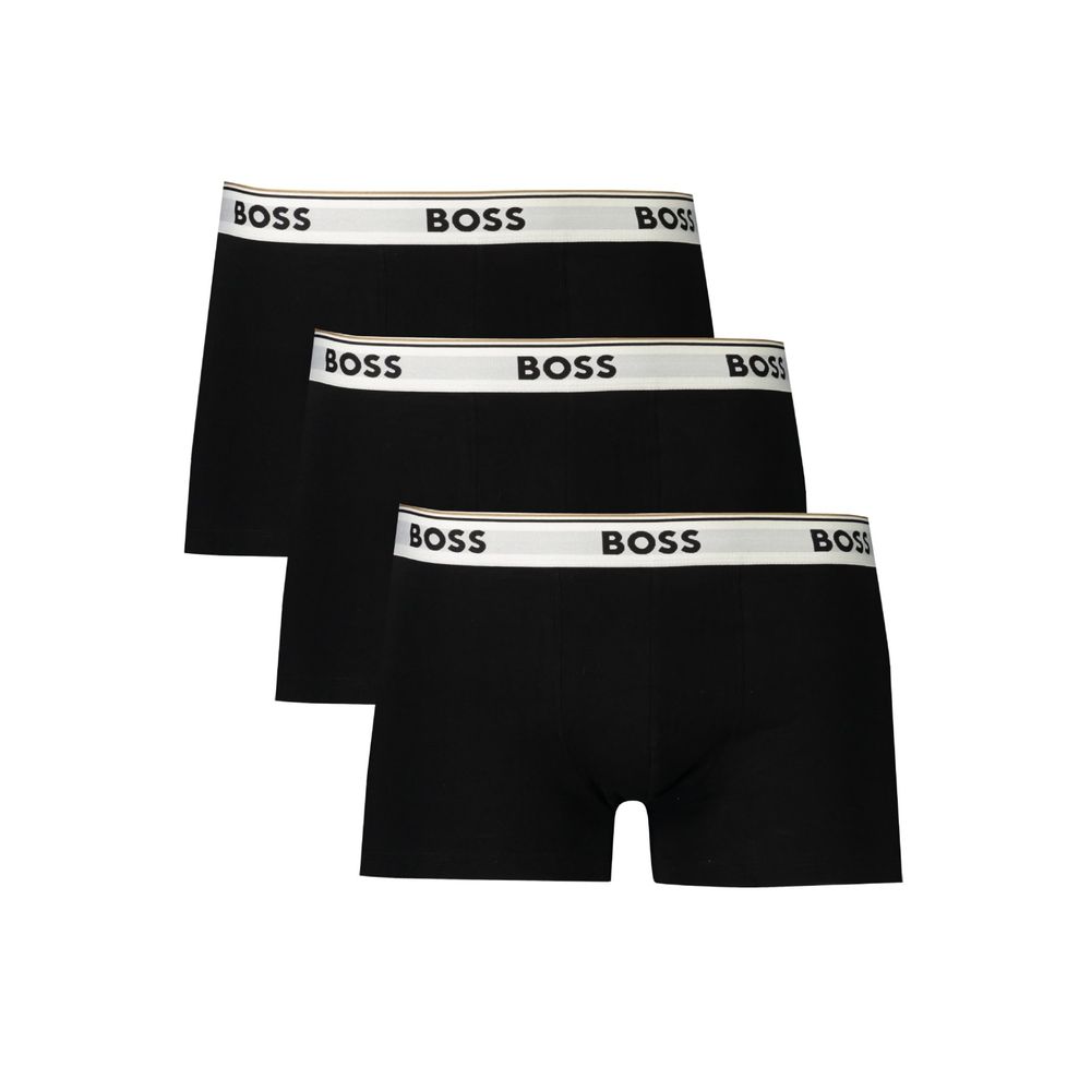 Boxer noir en coton pour homme Hugo Boss