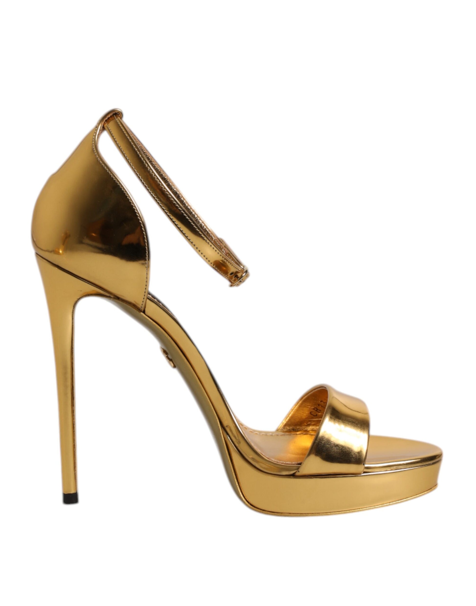 Sandales à plateforme en cuir doré Dolce & Gabbana Keira