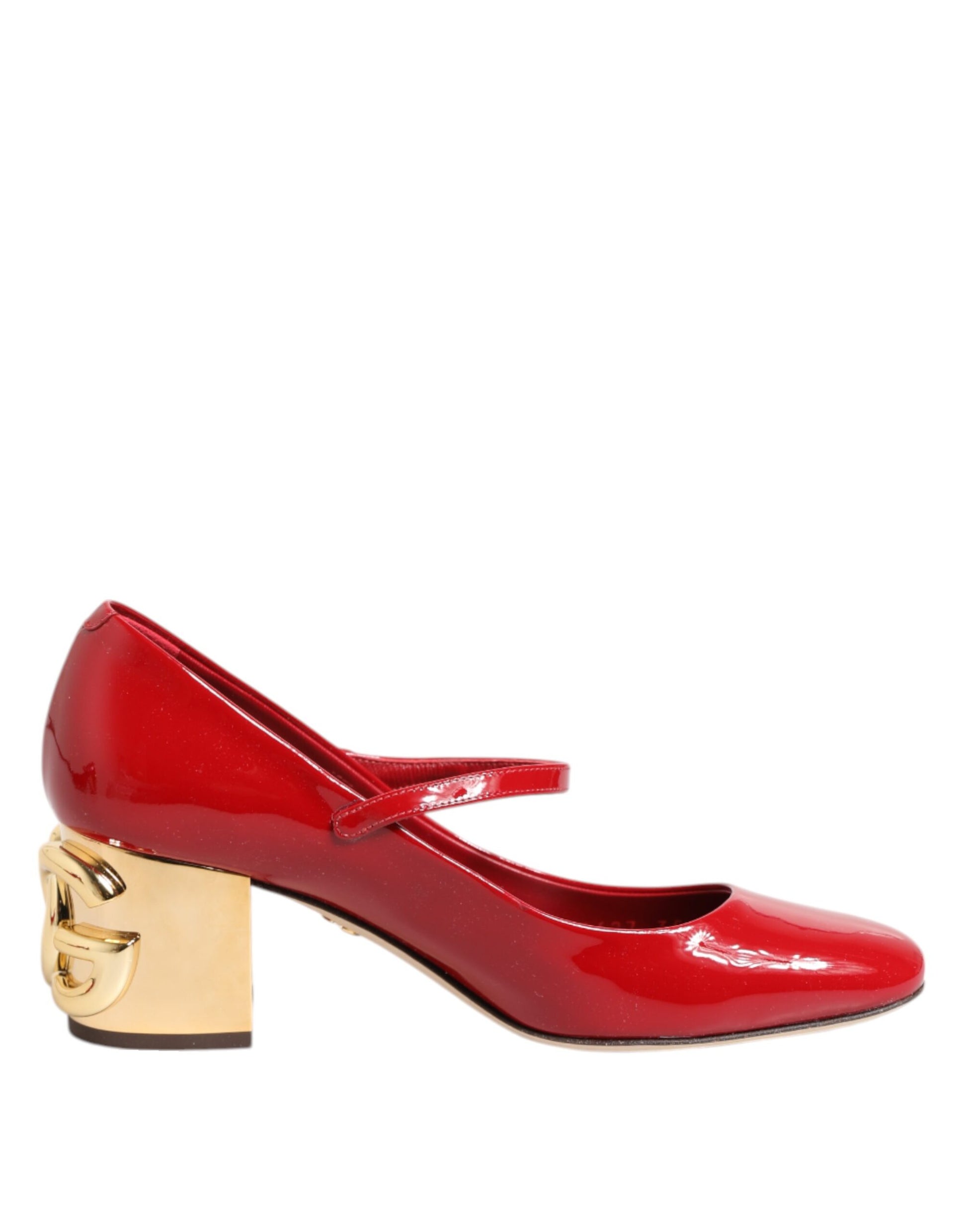 Sandales à talons Dolce & Gabbana en cuir rouge avec logo DG