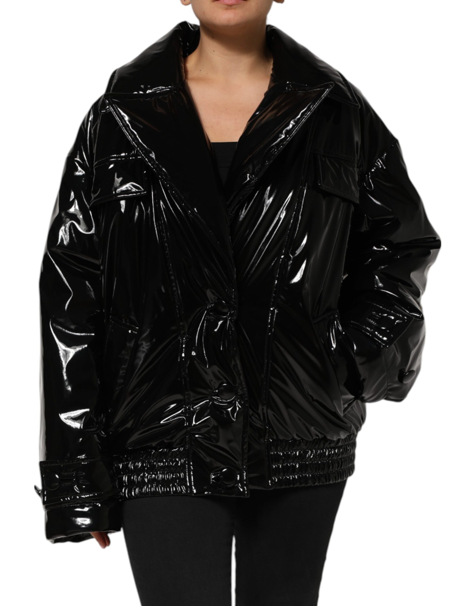 Dolce & Gabbana - Doudoune matelassée noire en polyester