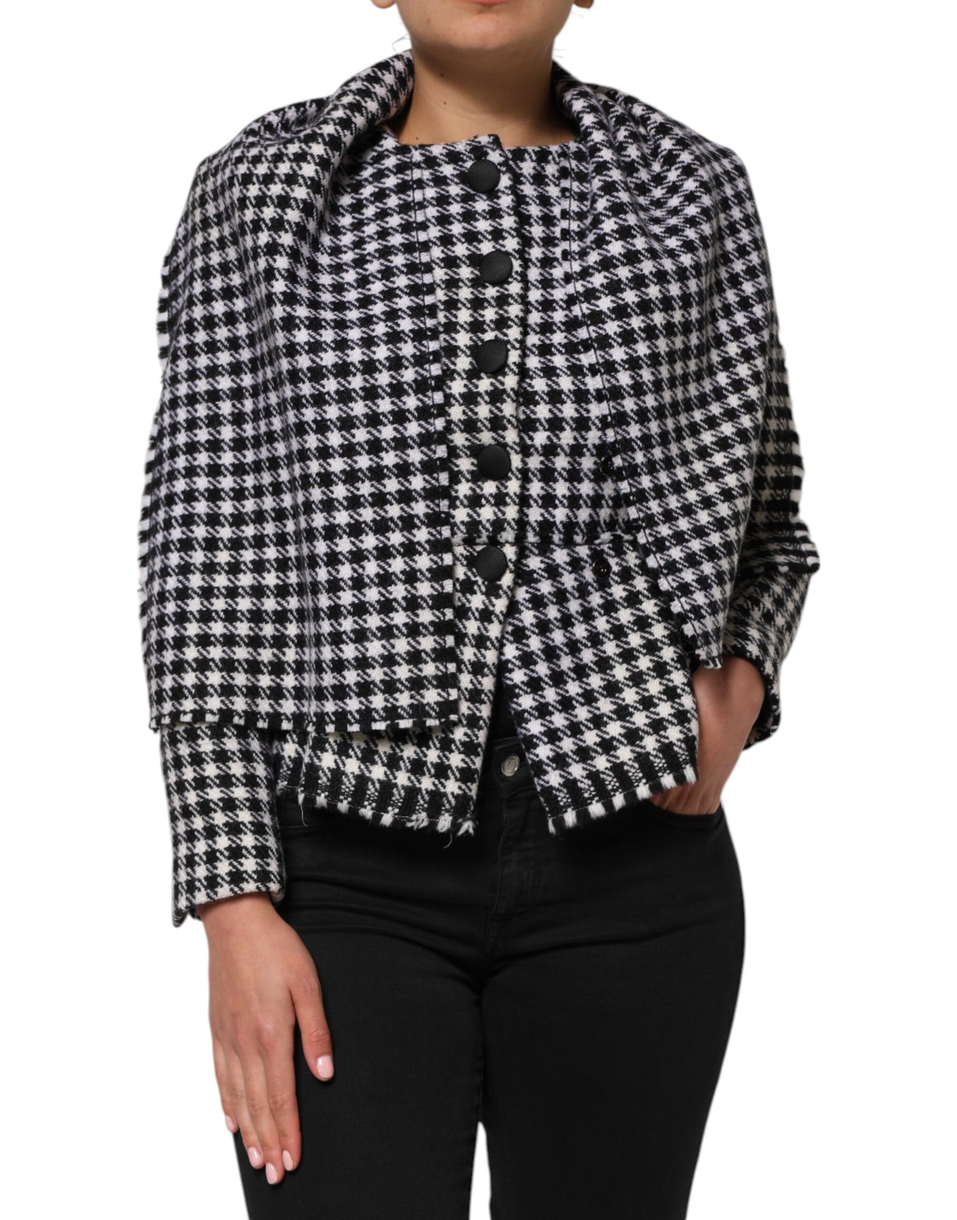 Veste en laine multicolore à motifs monochromes Dolce & Gabbana