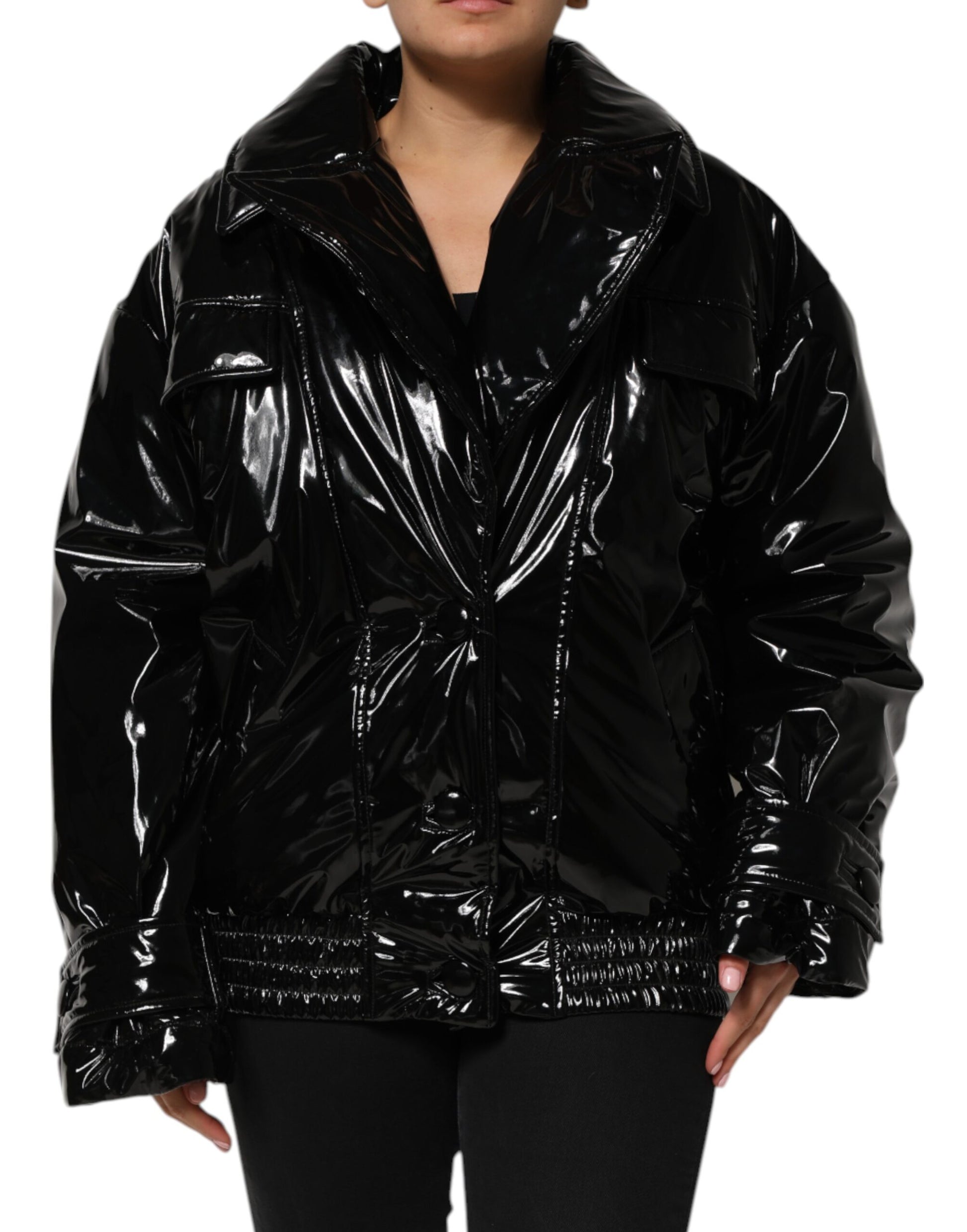 Dolce & Gabbana Doudoune matelassée en polyester noir