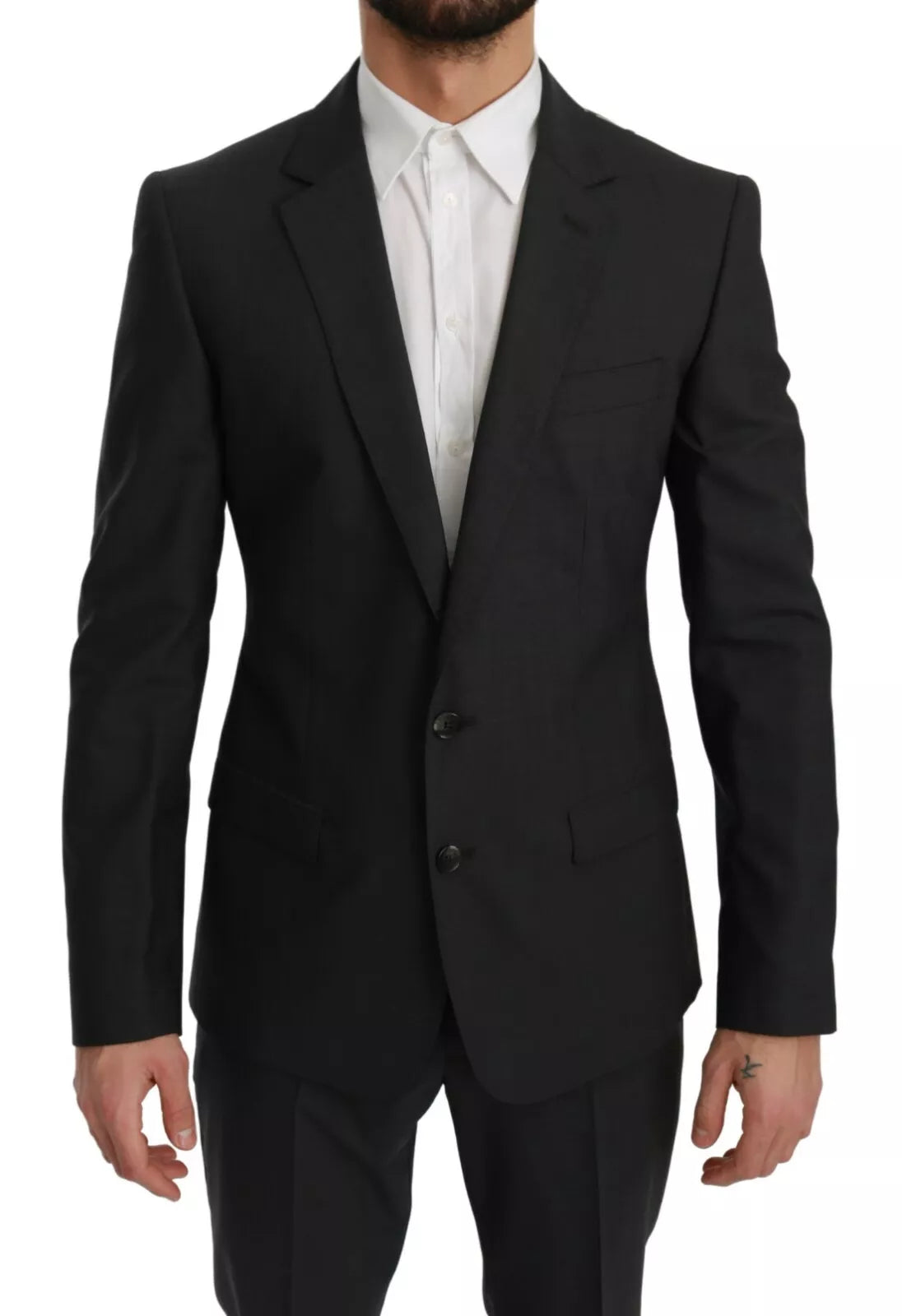 Costume gris en laine coupe slim Dolce & Gabbana MARTINI