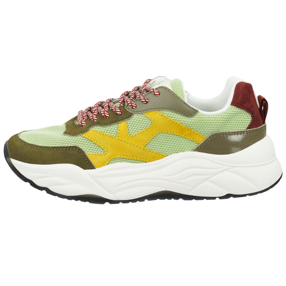 Scotch & Soda Green Goatskin Chunky Sneakers