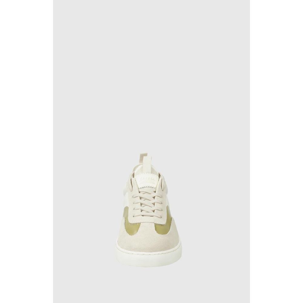 Scotch & Soda Beige Leather Low Top Sneakers