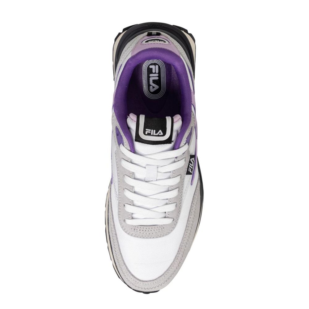 Fila White Textile Athletic Sneakers