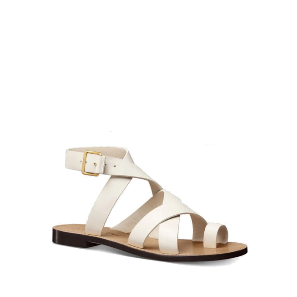 Dior White Calfskin Sandals
