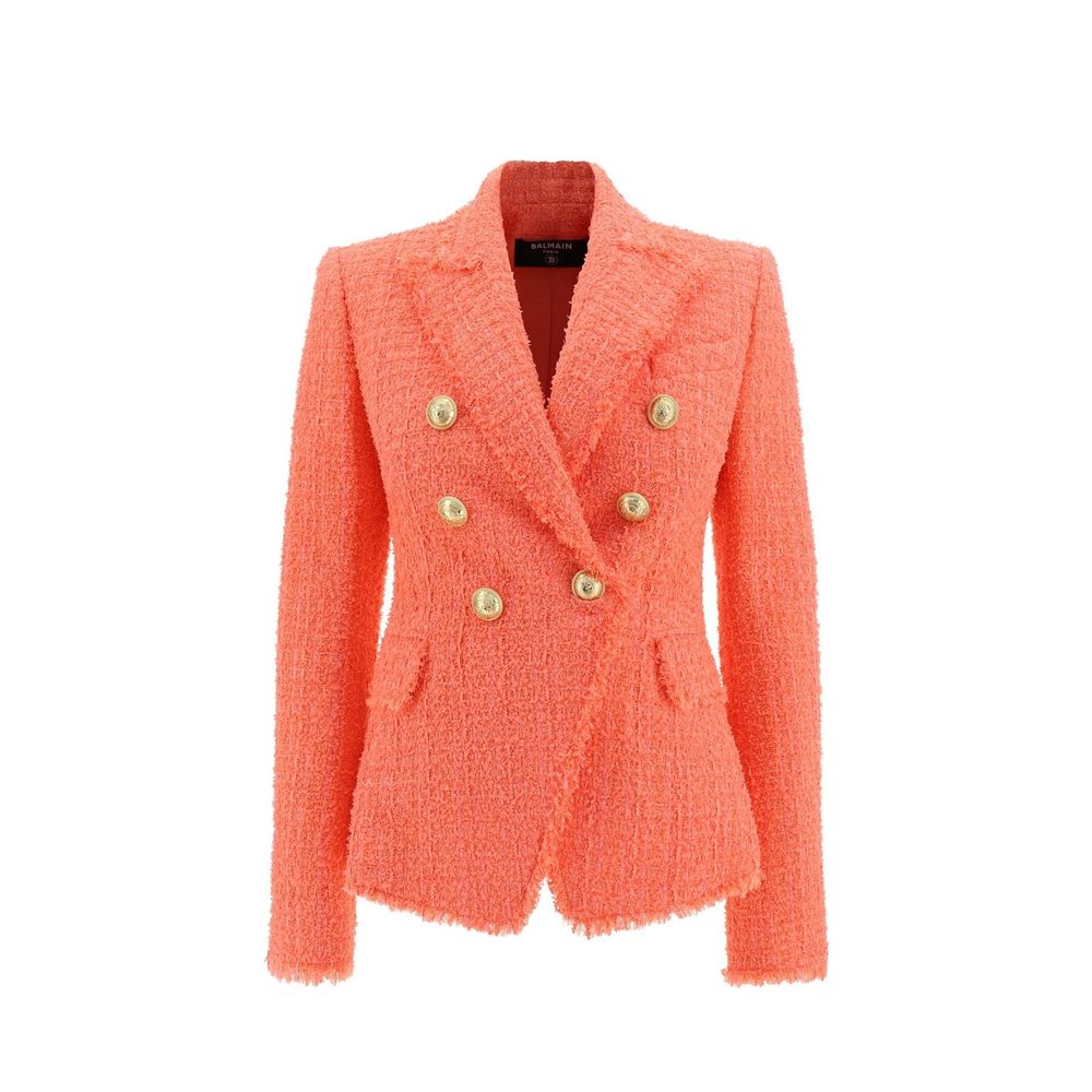 Balmain Orange Cotton Blazer
