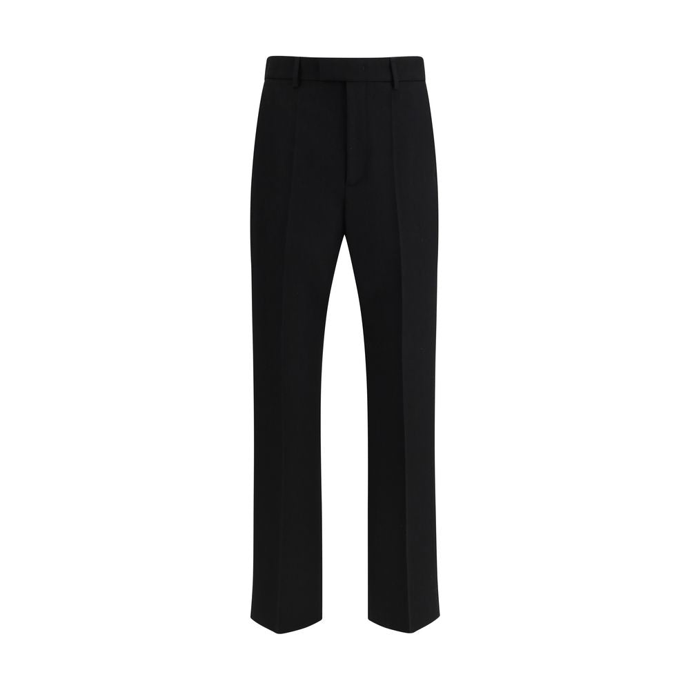 Valentino Black Fleece Wool Dress Pants