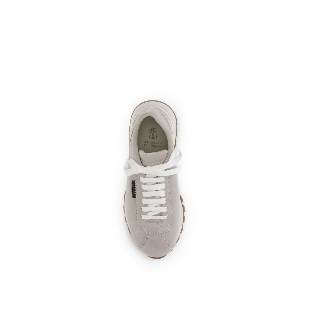 Brunello Cucinelli Gray Rubber Platform Sneakers