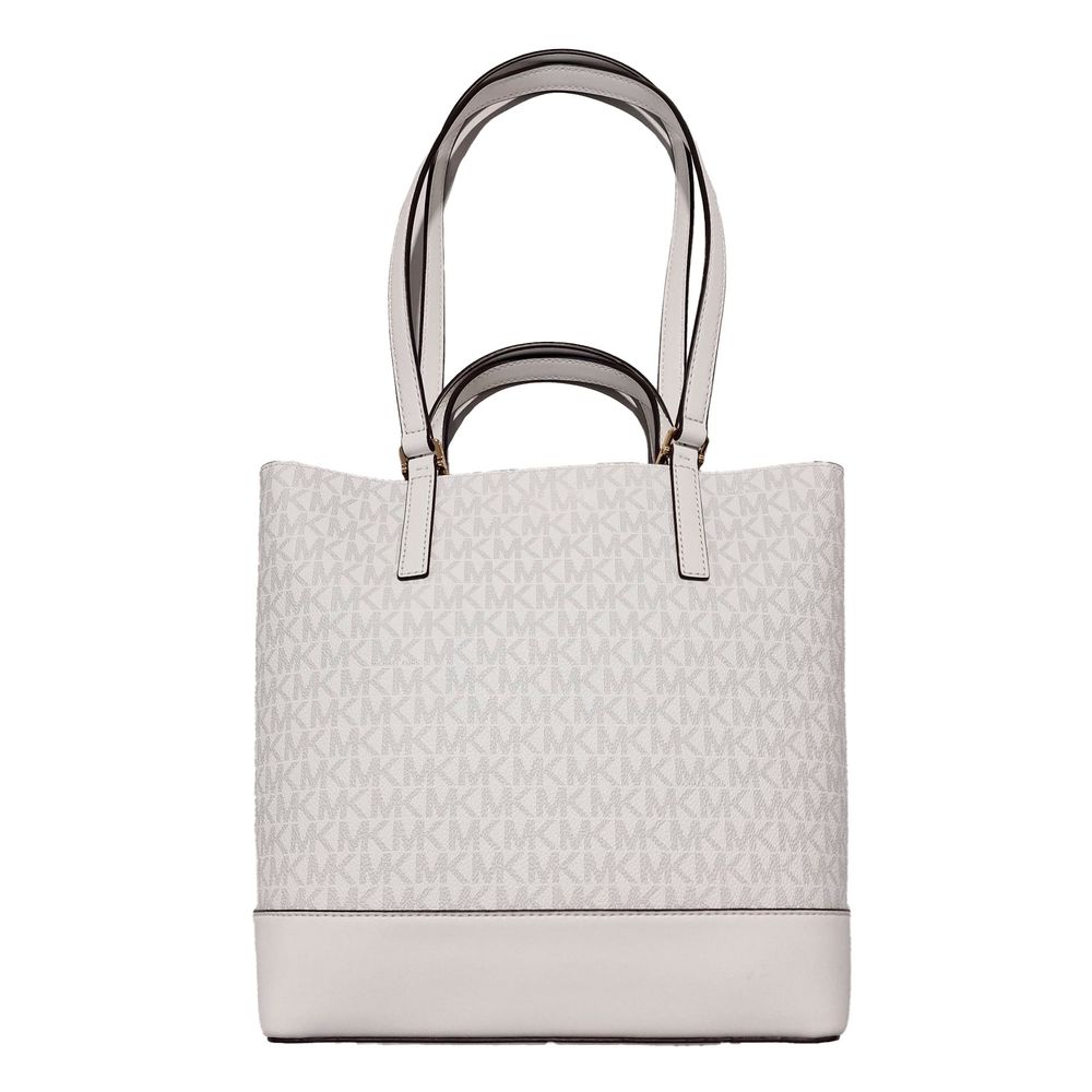 Michael Kors White Leather Tote Bag