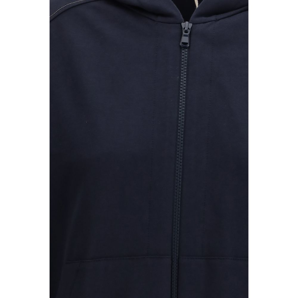 Brunello Cucinelli Blue Cotton Sweatshirt