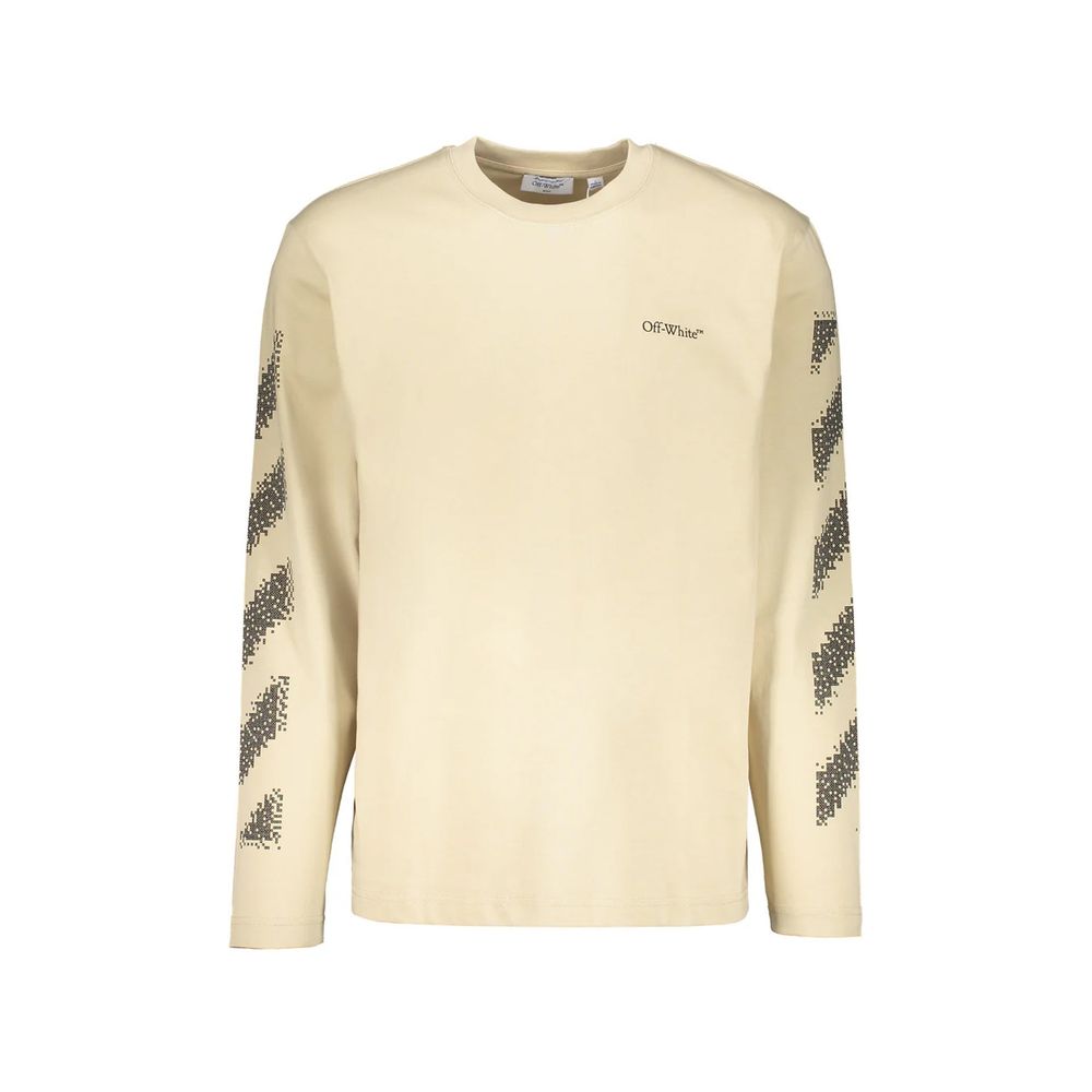 Off-White Beige Cotton T-Shirt