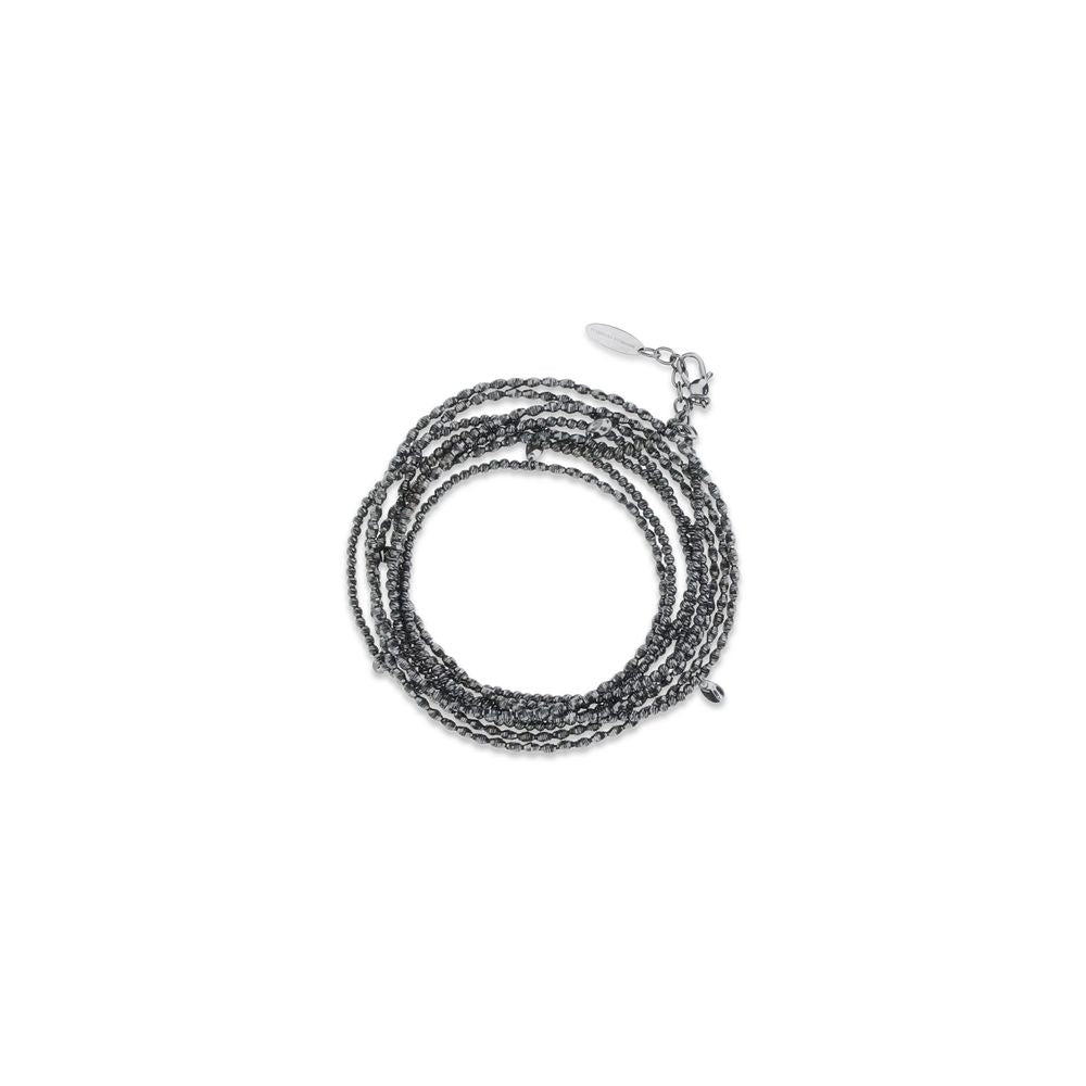 Brunello Cucinelli Black Silver Bracelet