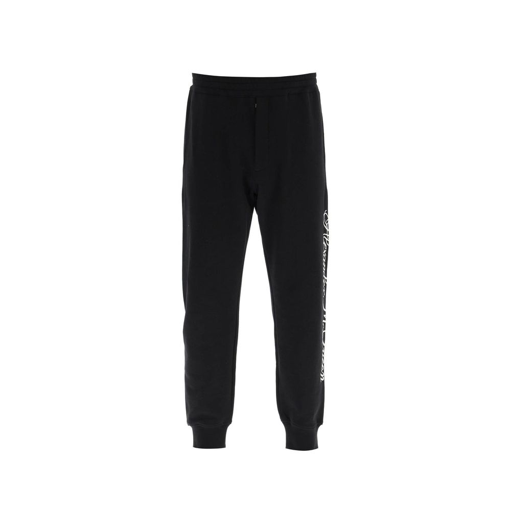 Alexander McQueen Black Cotton Athletic Pants