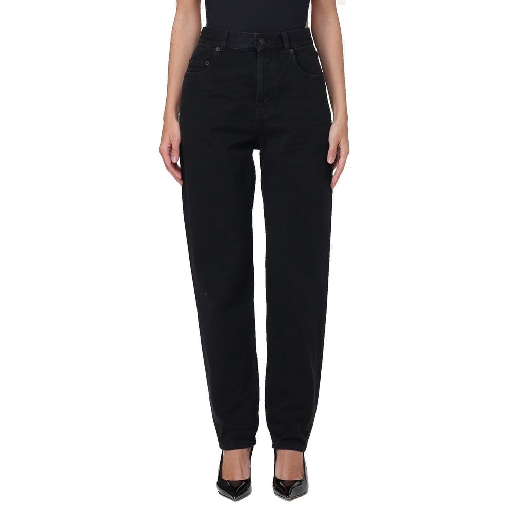 Saint Laurent Black Cotton Straight-Leg Jeans