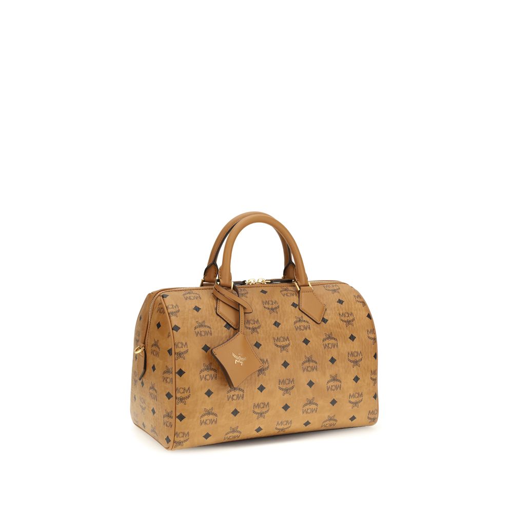 MCM Brown Fabric Handbag
