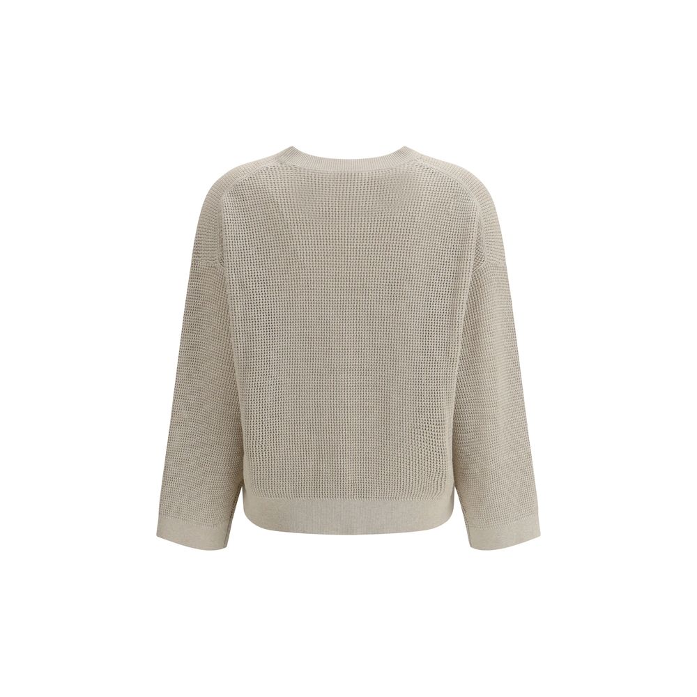 Brunello Cucinelli Beige Cotton Sweatshirt