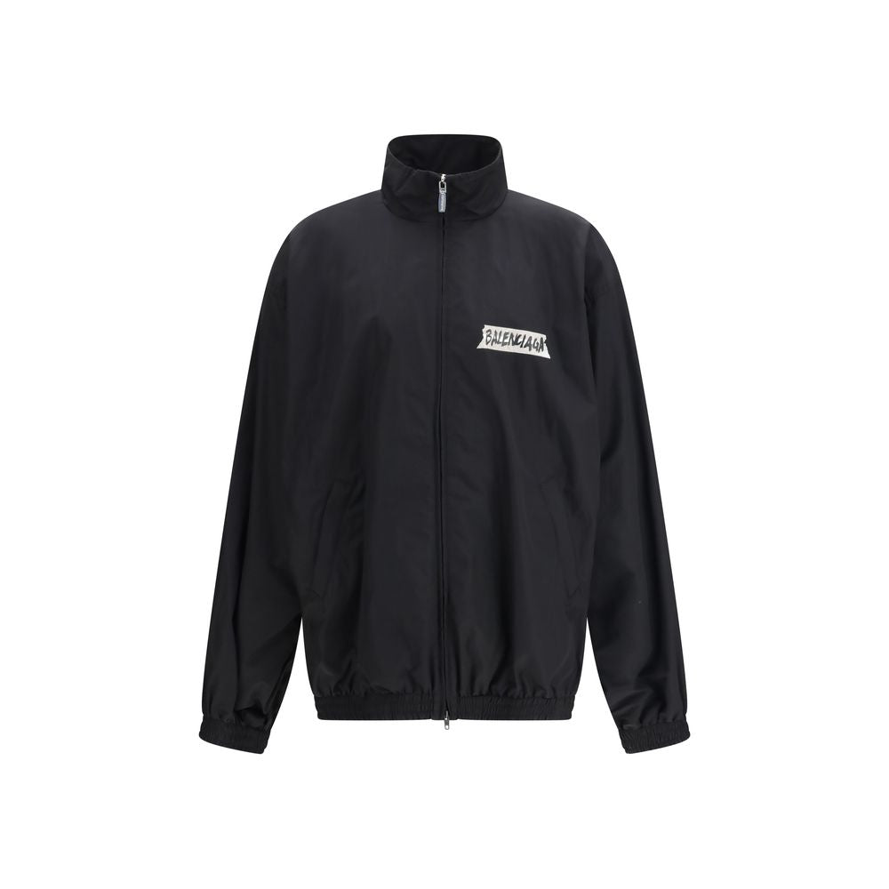 Balenciaga Black Cotton Shell Jacket