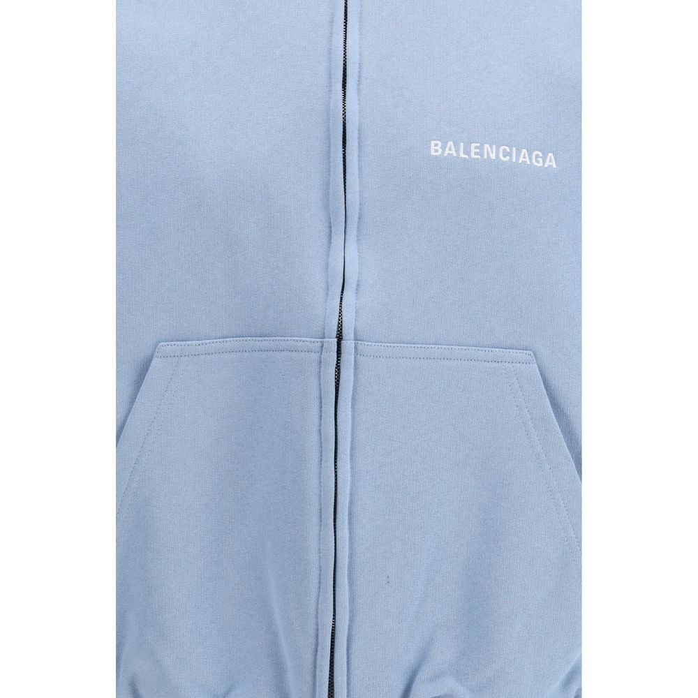 Balenciaga Blue Cotton Sweatshirt