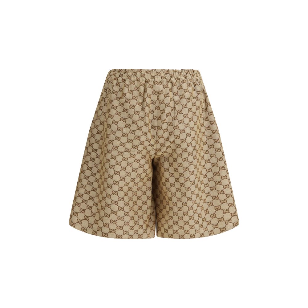 Gucci Beige Linen Bermuda Shorts