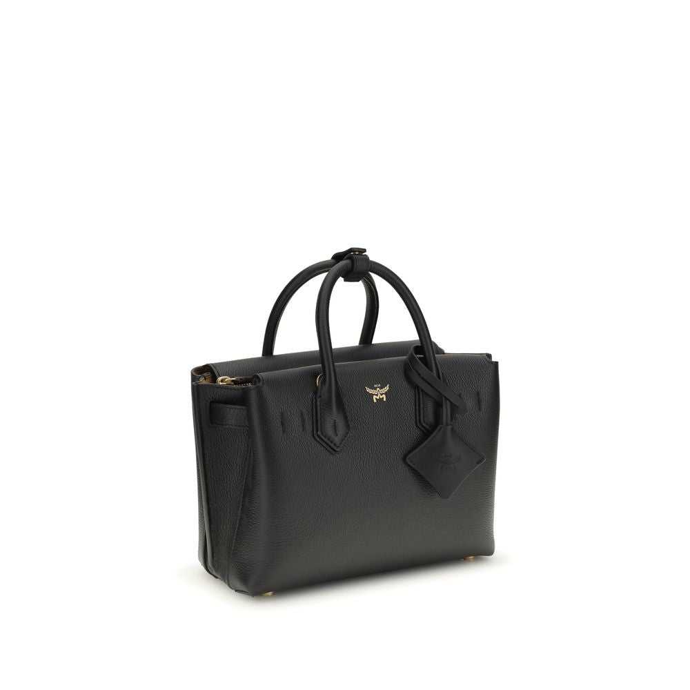 MCM Black Calf Leather Bos Taurus Handbag