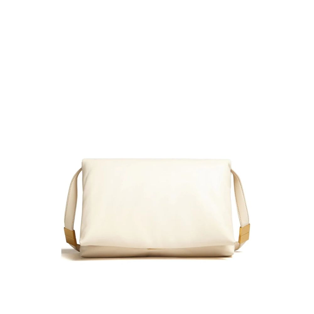 Marni White Calfskin Shoulder Bag