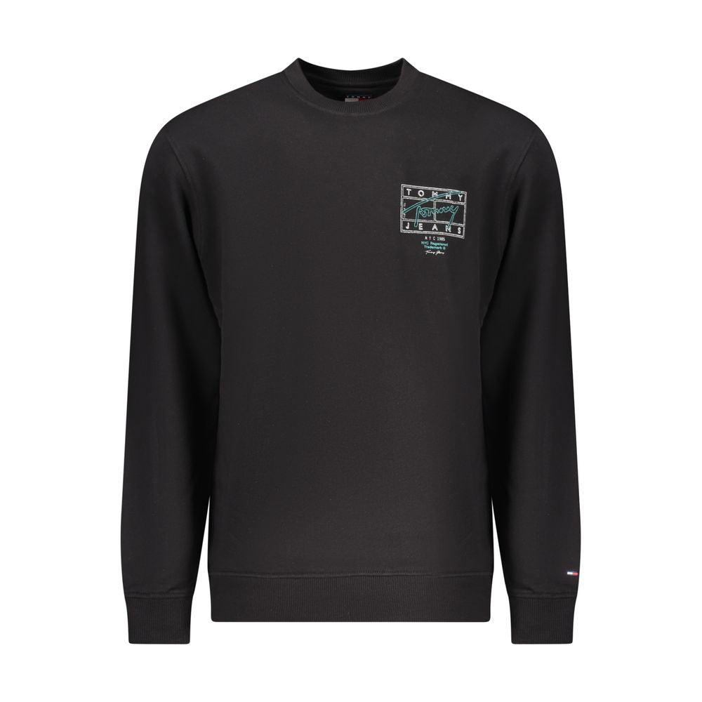 Tommy Hilfiger Black Cotton Men Sweatshirt