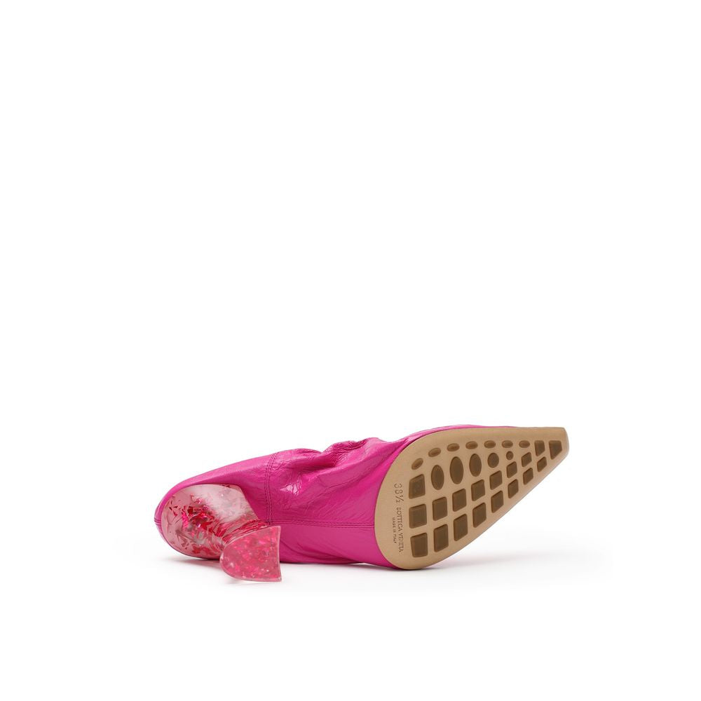 Bottega Veneta Fuchsia Leather Slippers