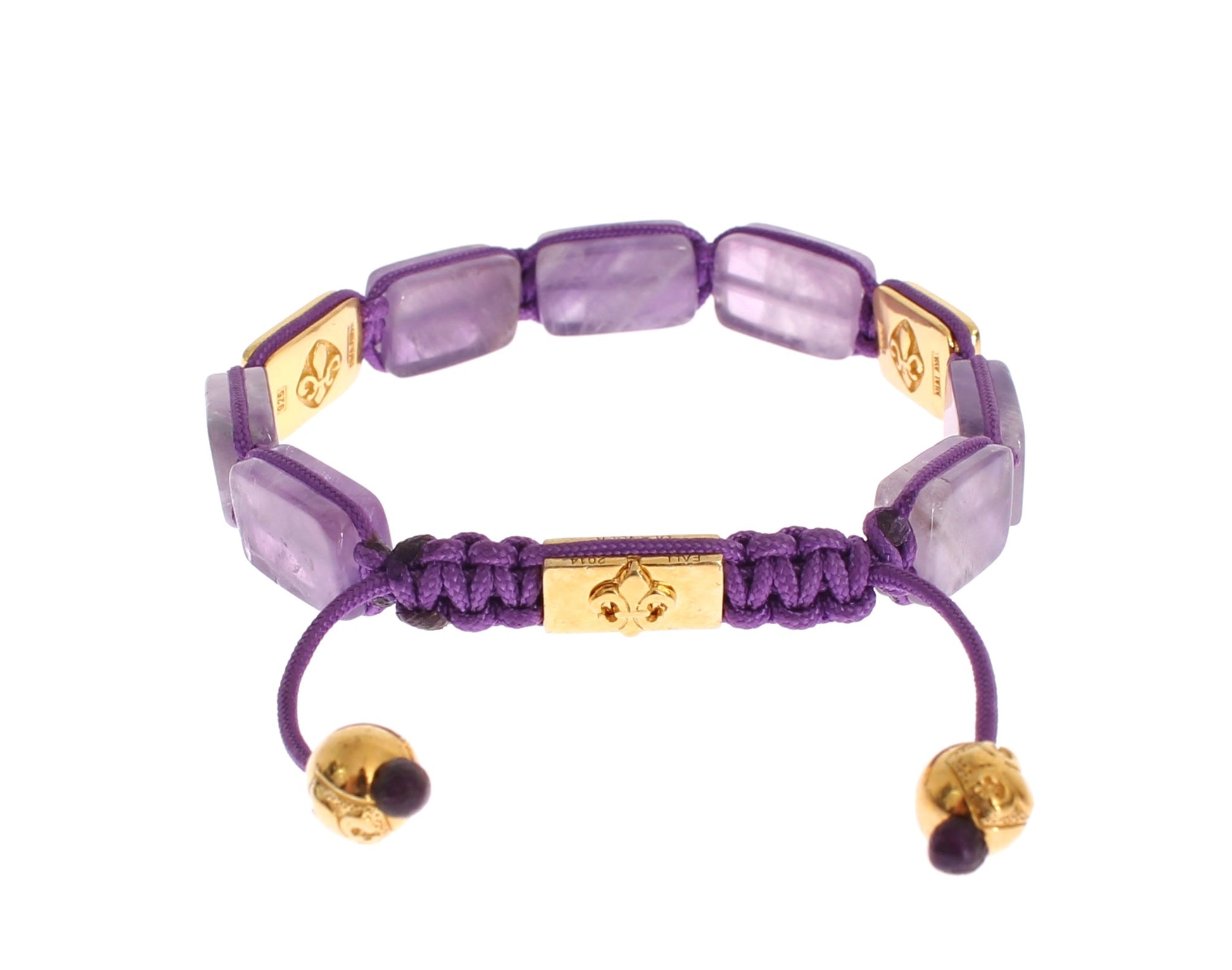 Bracelet Nialaya CZ Améthyste Or 925 18 carats