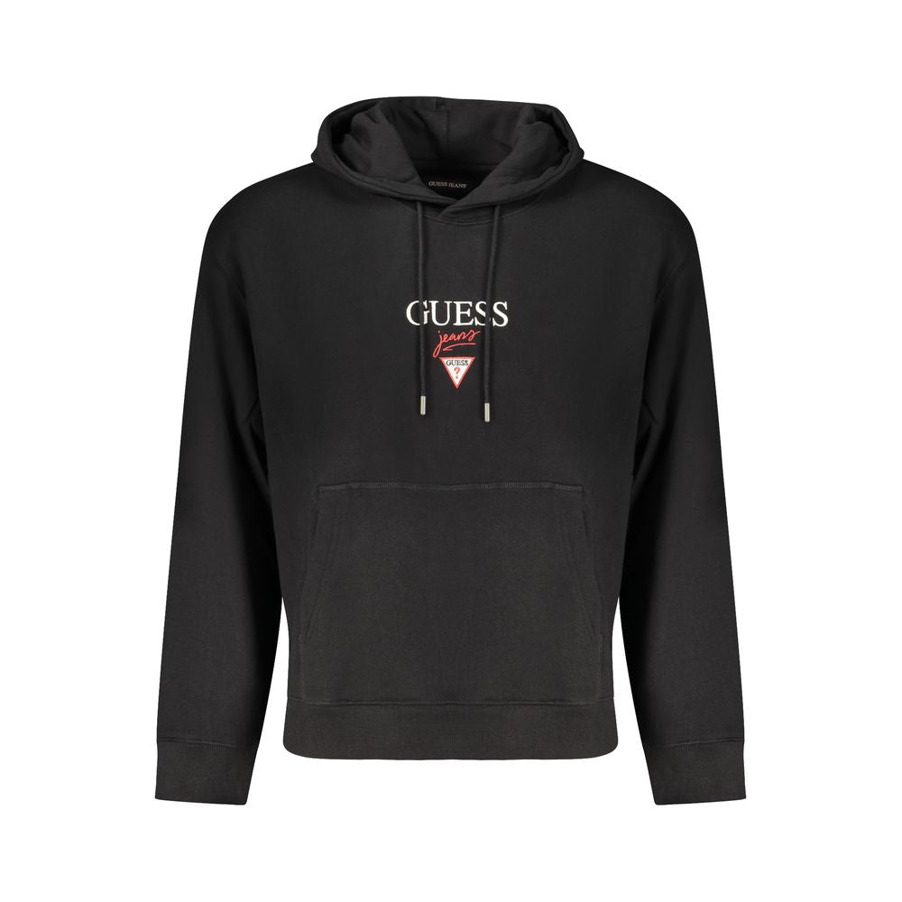 Guess Jeans Black Cotton Men Sweatshirt