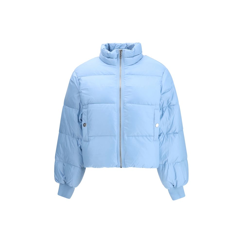 Ganni Blue Nylon Coat