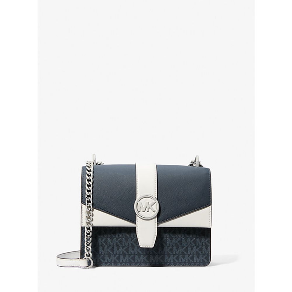 Michael Kors Blue Canvas Crossbody Bag