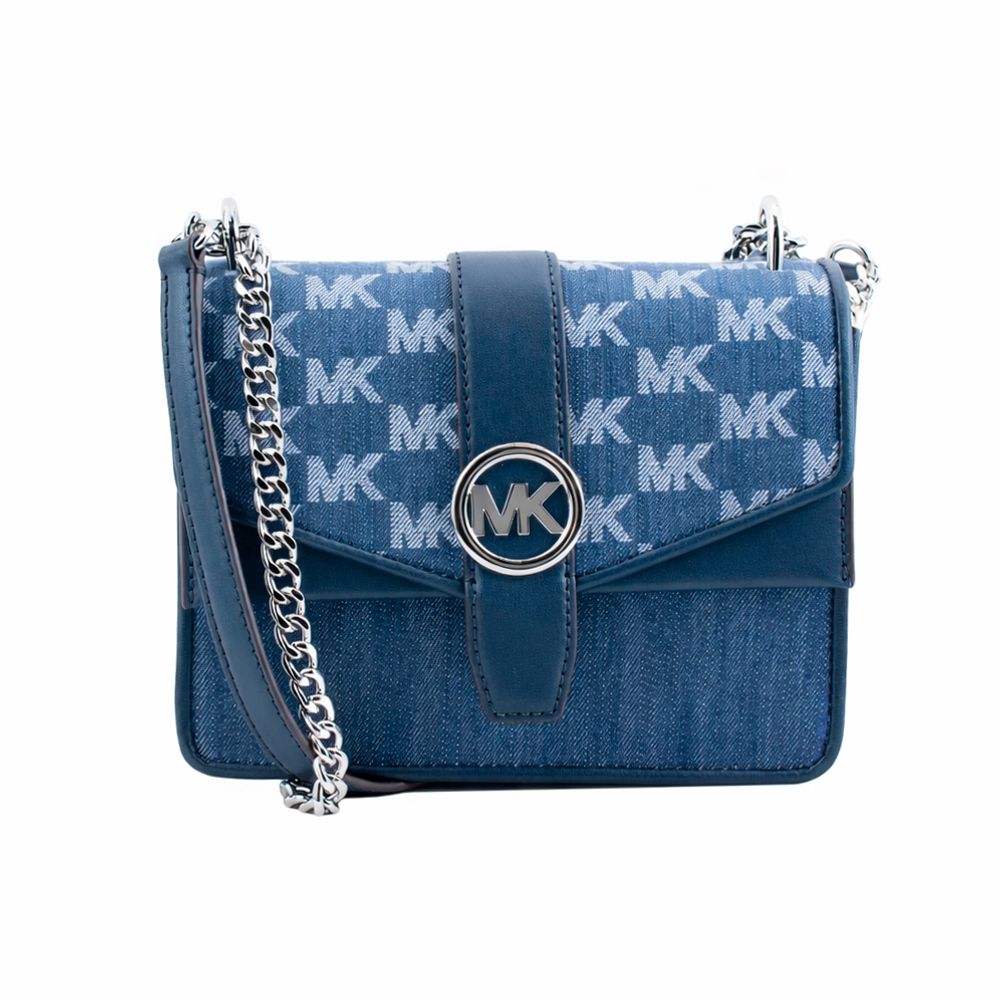Michael Kors Blue Canvas Crossbody Bag