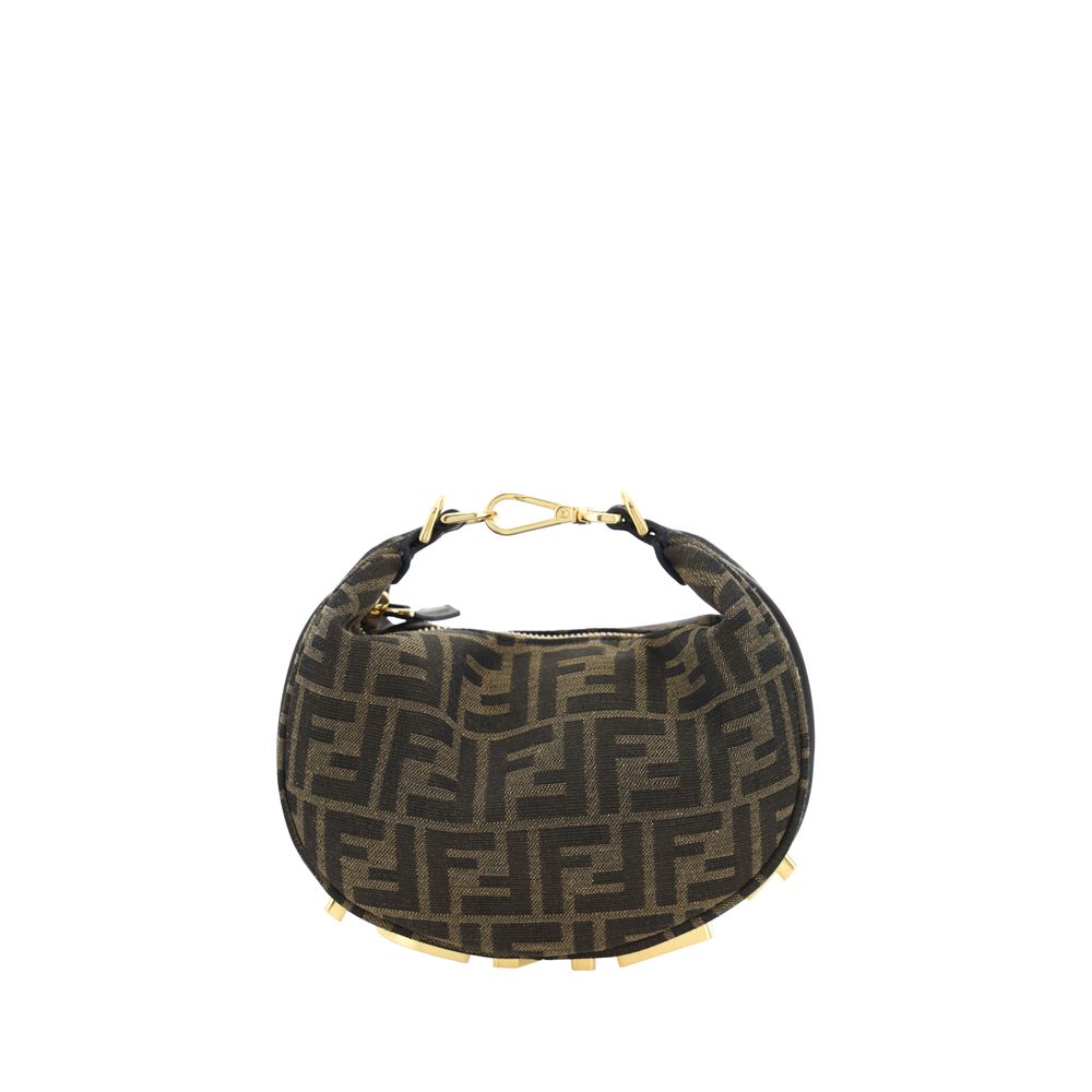 Fendi Brown Fabric Shoulder Bag
