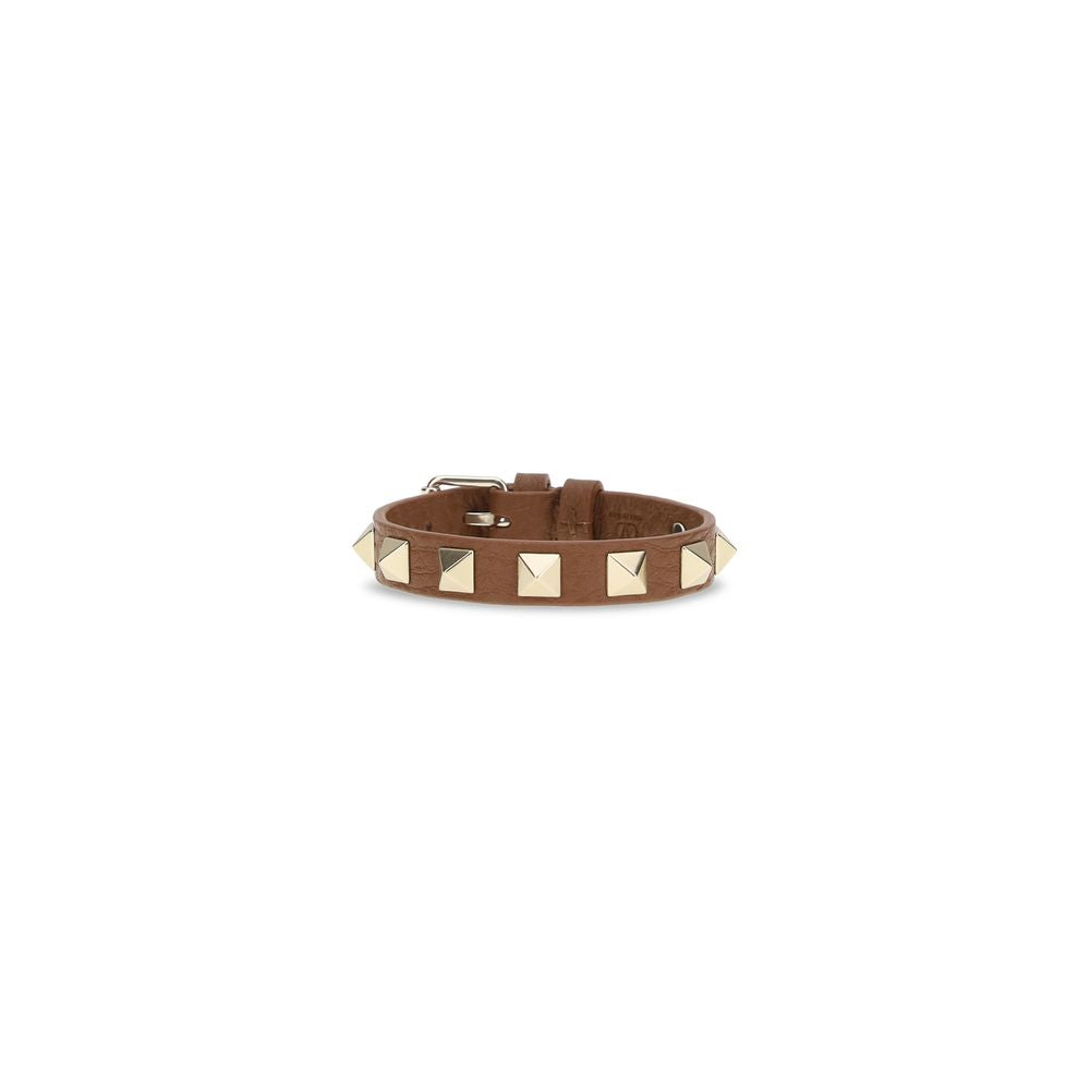 Valentino Garavani Brown Calf Leather Bos Taurus Bracelet