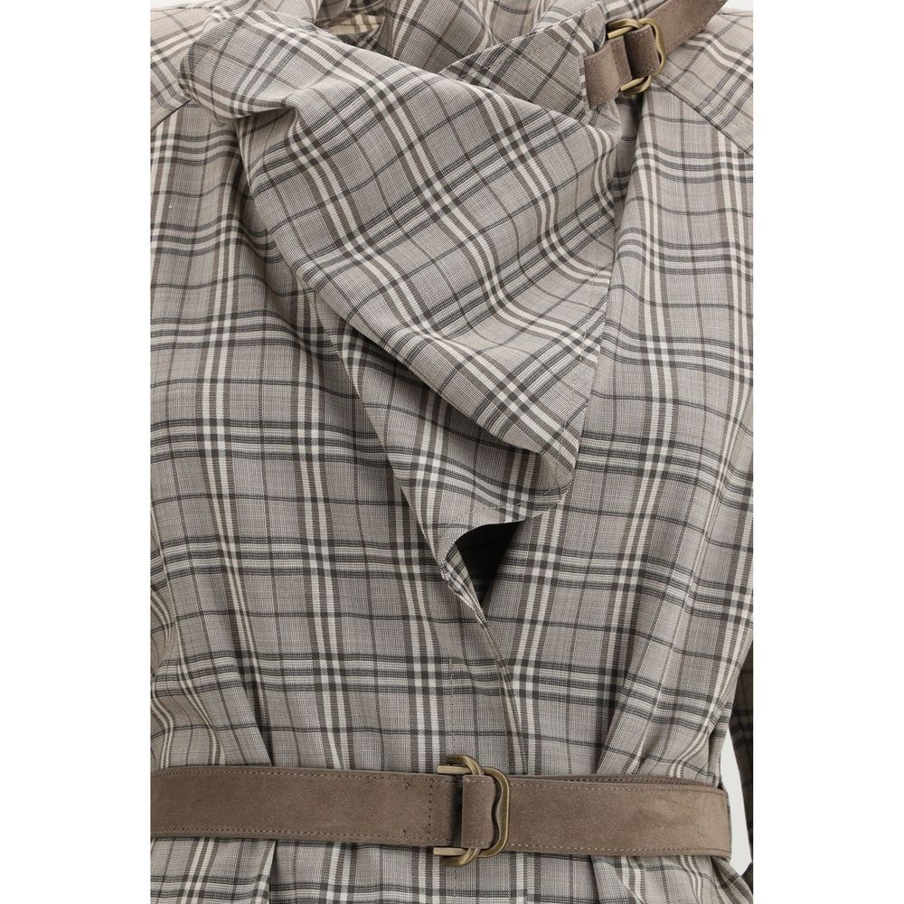 Burberry Gray Wool Casual Dress