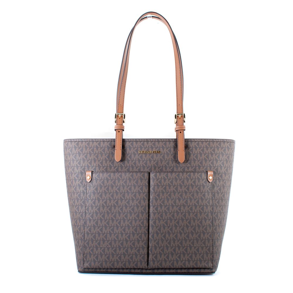 Michael Kors Brown Canvas Tote Bag