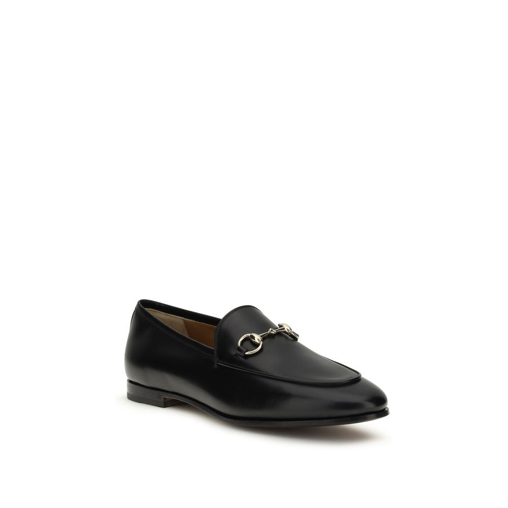 Gucci Black Calf Leather Bos Taurus Slip-On Loafers