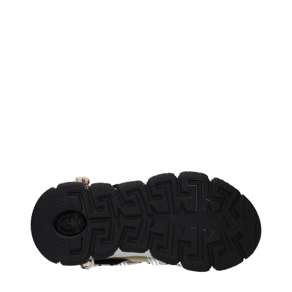 Versace Beige Leather Chunky Sneakers
