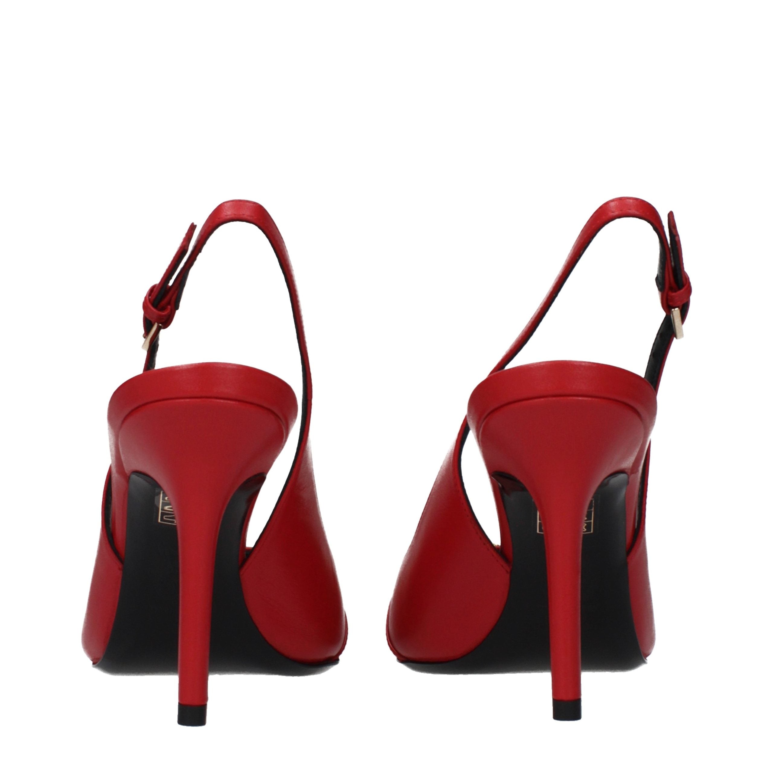 Versace Red Leather High Heel Pumps