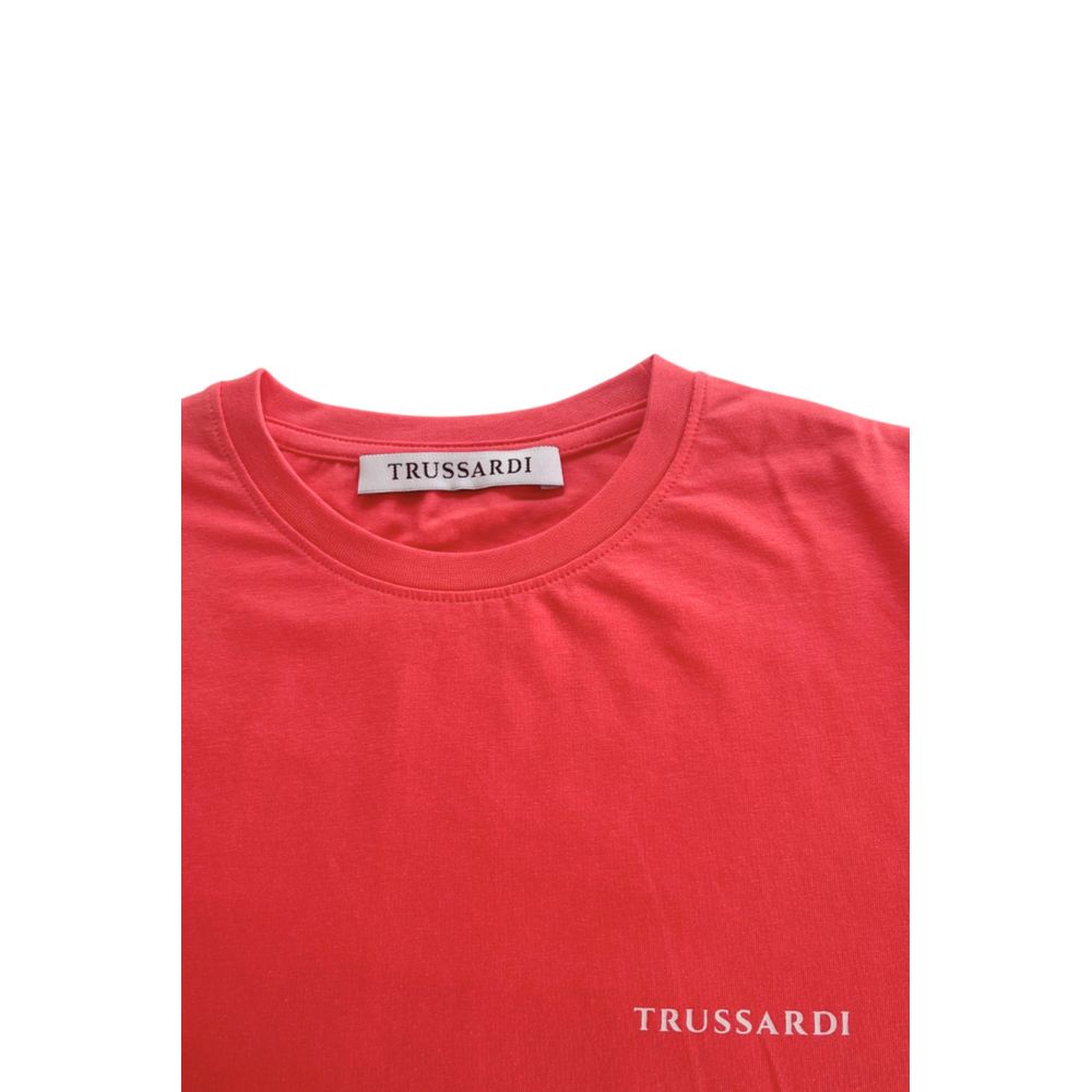 Trussardi Beachwear Red Cotton Men's T-Shirt