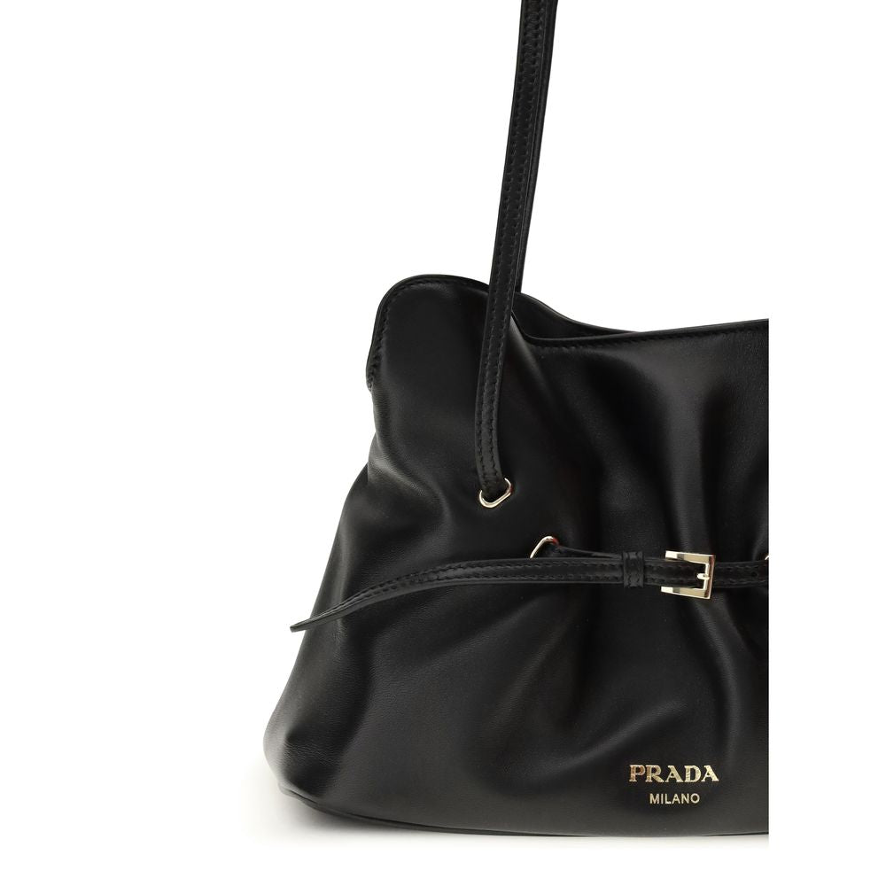 Prada Black Lamb Ovis Aries Aries Shoulder Bag
