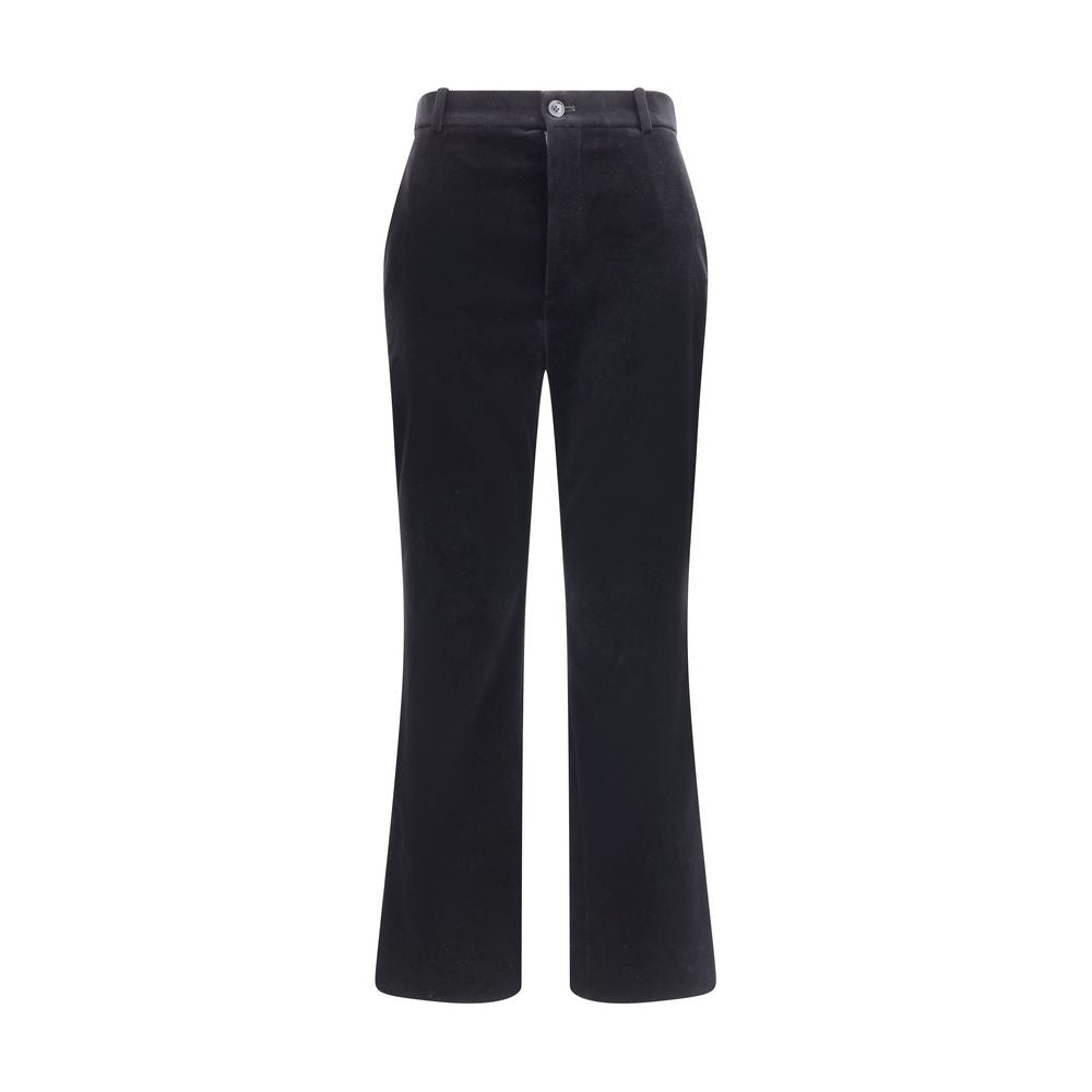 Saint Laurent Black Cotton Casual Pants